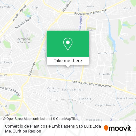 Comercio de Plasticos e Embalagens Sao Luiz Ltda Me map