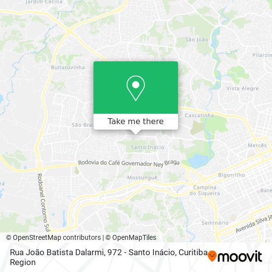 Rua João Batista Dalarmi, 972 - Santo Inácio map