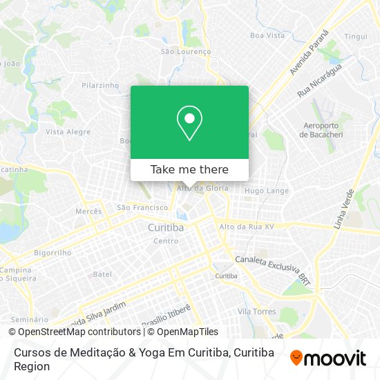 Cursos de Meditação & Yoga Em Curitiba map