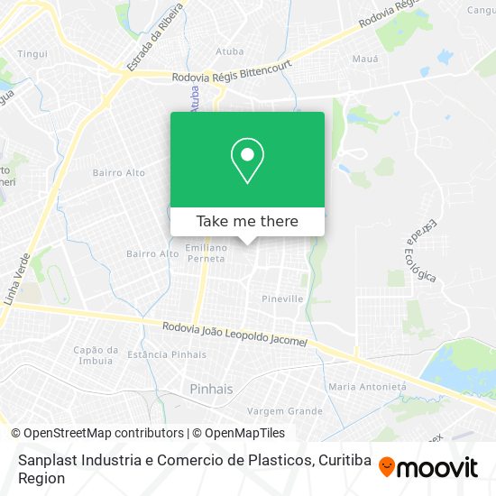 Sanplast Industria e Comercio de Plasticos map