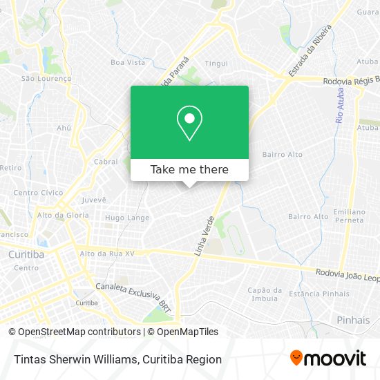 Tintas Sherwin Williams map