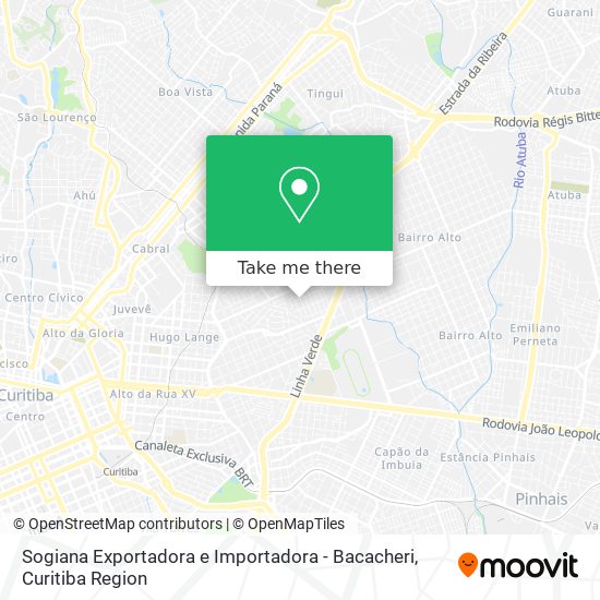 Sogiana Exportadora e Importadora - Bacacheri map