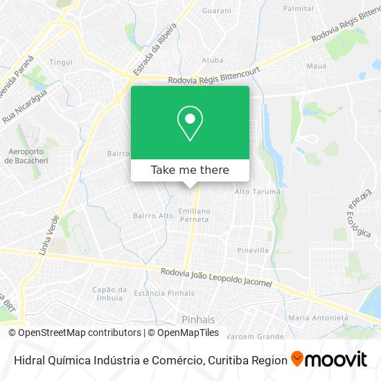 Hidral Química Indústria e Comércio map