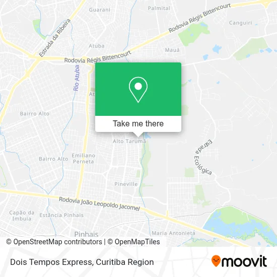 Dois Tempos Express map