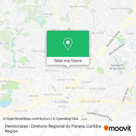 Democratas - Diretorio Regional do Parana map