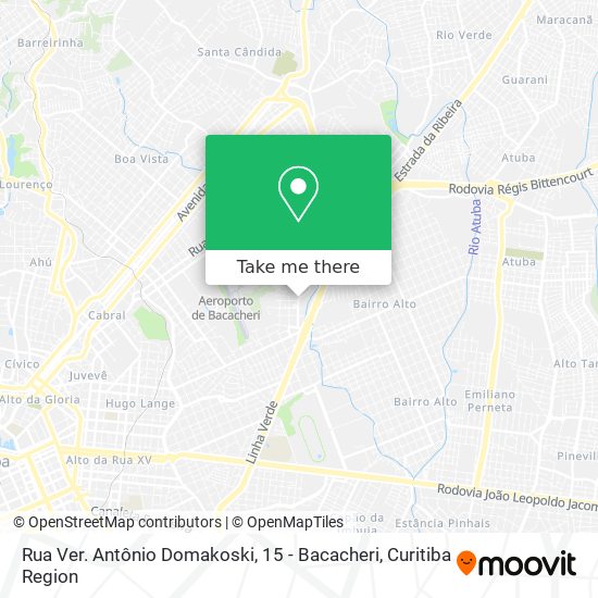 Rua Ver. Antônio Domakoski, 15 - Bacacheri map