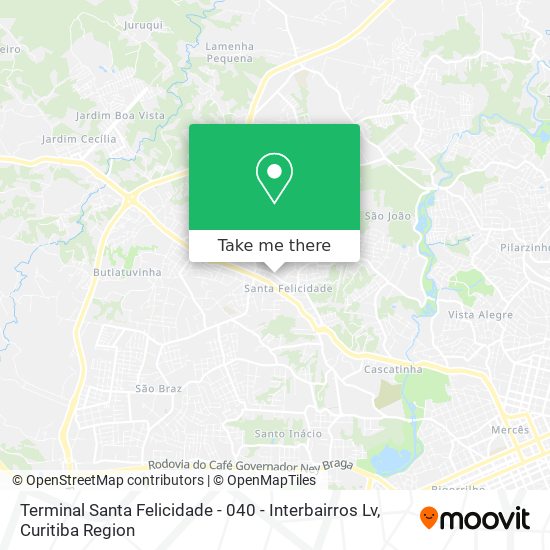 Terminal Santa Felicidade - 040 - Interbairros Lv map