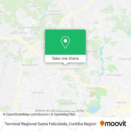 Terminal Regional Santa Felicidade map
