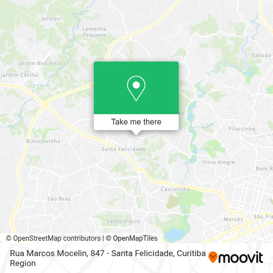Rua Marcos Mocelin, 847 - Santa Felicidade map