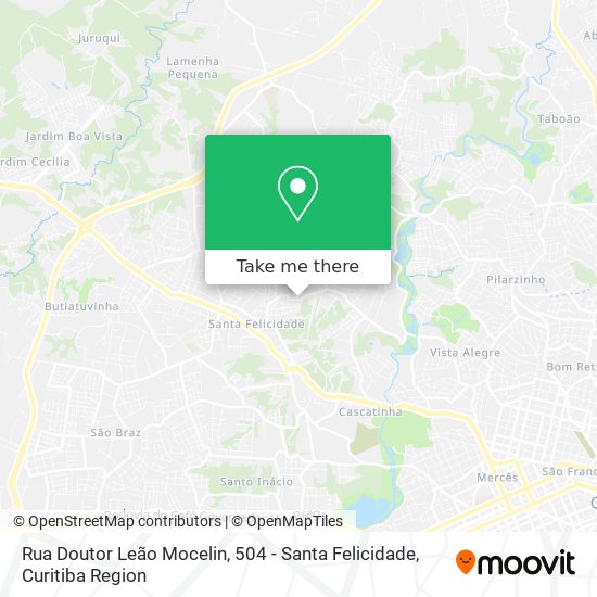 Rua Doutor Leão Mocelin, 504 - Santa Felicidade map