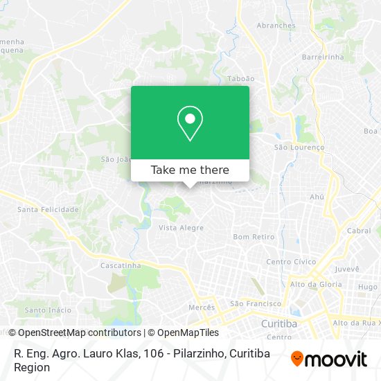 R. Eng. Agro. Lauro Klas, 106 - Pilarzinho map