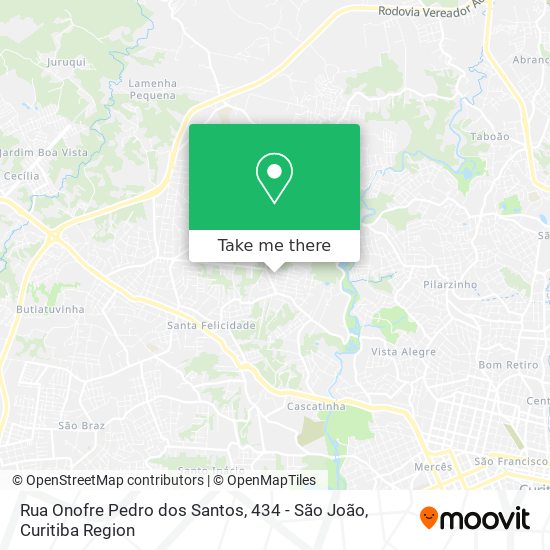 Mapa Rua Onofre Pedro dos Santos, 434 - São João