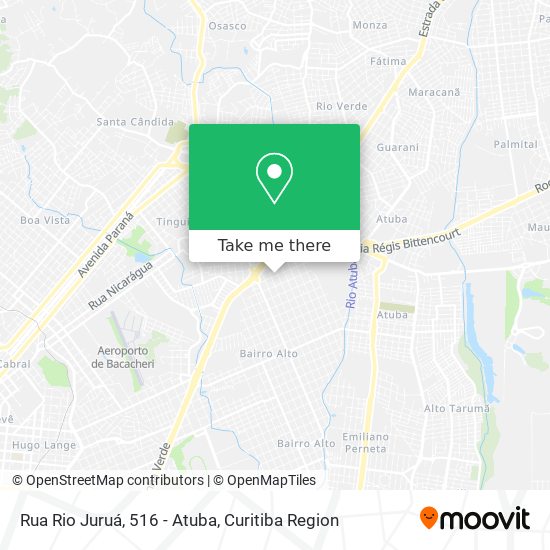 Rua Rio Juruá, 516 - Atuba map