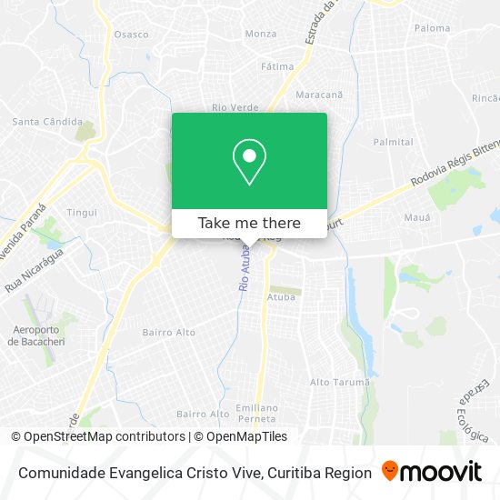 Mapa Comunidade Evangelica Cristo Vive