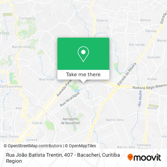 Rua João Batista Trentin, 407 - Bacacheri map