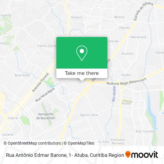 Rua Antônio Edmar Barone, 1- Atuba map