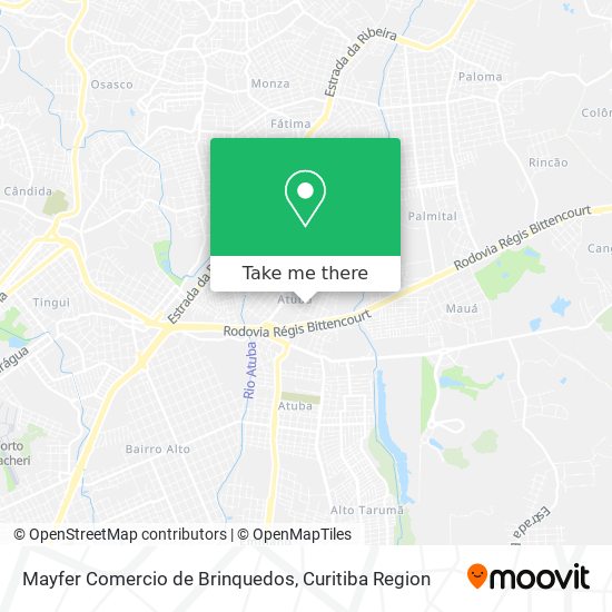 Mayfer Comercio de Brinquedos map