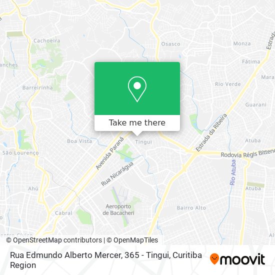Rua Edmundo Alberto Mercer, 365 - Tingui map