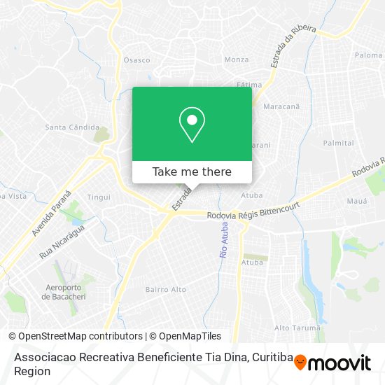 Mapa Associacao Recreativa Beneficiente Tia Dina