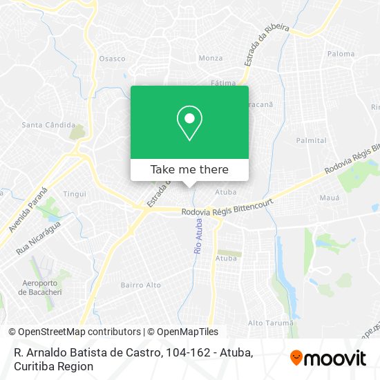 R. Arnaldo Batista de Castro, 104-162 - Atuba map