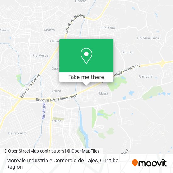 Moreale Industria e Comercio de Lajes map
