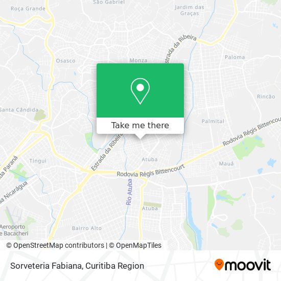 Sorveteria Fabiana map