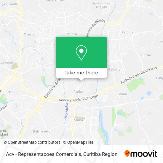 Acv - Representacoes Comerciais map