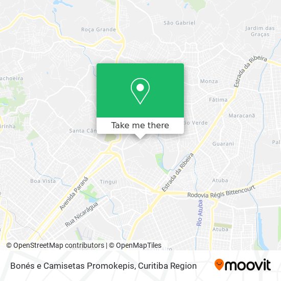 Mapa Bonés e Camisetas Promokepis