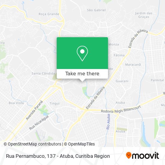 Rua Pernambuco, 137 - Atuba map