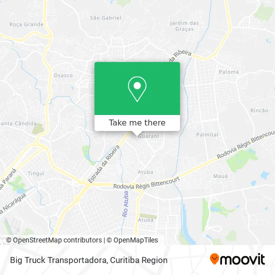 Big Truck Transportadora map