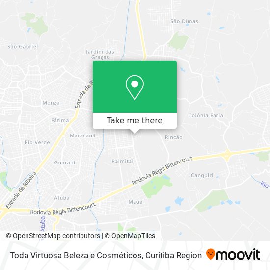 Toda Virtuosa Beleza e Cosméticos map
