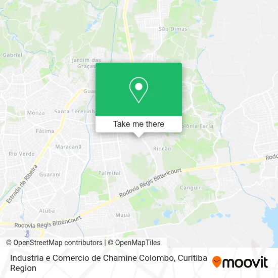 Industria e Comercio de Chamine Colombo map