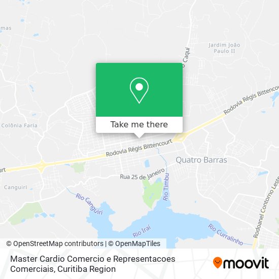 Master Cardio Comercio e Representacoes Comerciais map