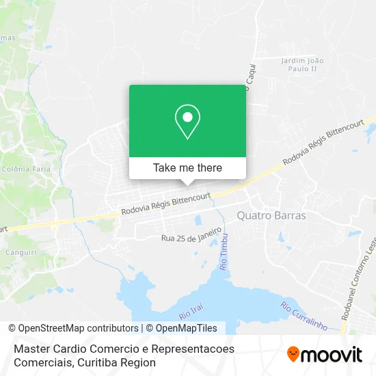 Master Cardio Comercio e Representacoes Comerciais map