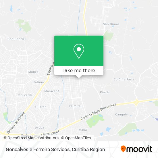 Goncalves e Ferreira Servicos map