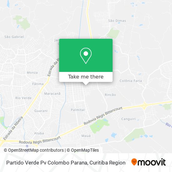 Partido Verde Pv Colombo Parana map