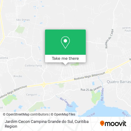 Jardim Cecon Campina Grande do Sul map