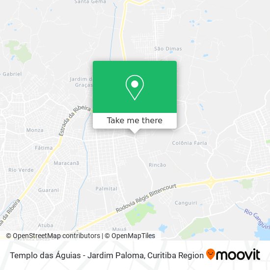 Templo das Águias - Jardim Paloma map