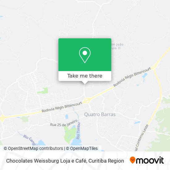 Chocolates Weissburg Loja e Café map