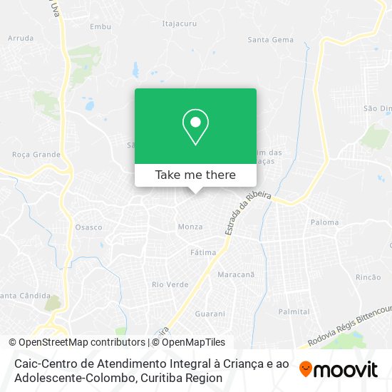 Caic-Centro de Atendimento Integral à Criança e ao Adolescente-Colombo map