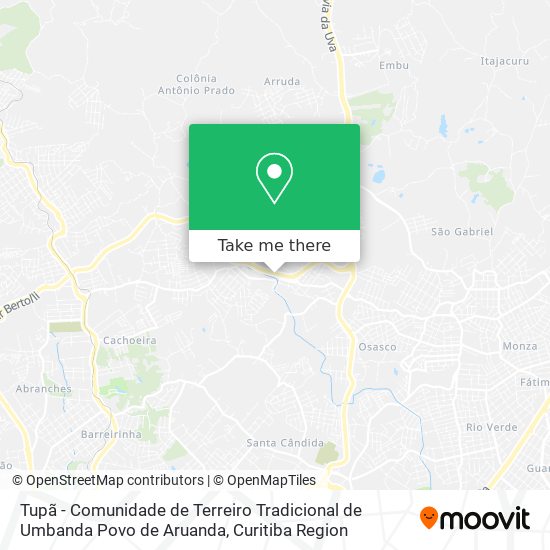 Tupã - Comunidade de Terreiro Tradicional de Umbanda Povo de Aruanda map