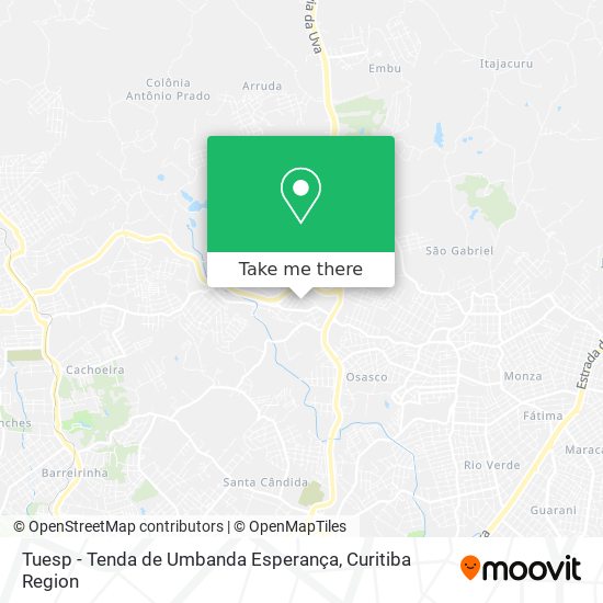Tuesp - Tenda de Umbanda Esperança map