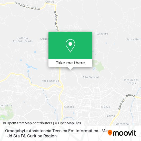 Omegabyte Assistencia Tecnica Em Informática .-Me - Jd Sta Fé map