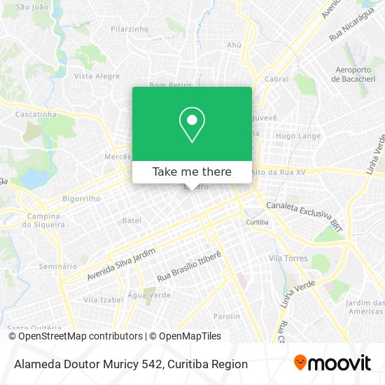 Alameda Doutor Muricy 542 map