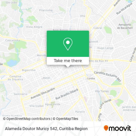 Mapa Alameda Doutor Muricy 542