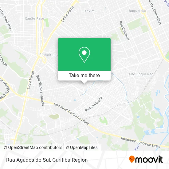 Rua Agudos do Sul map