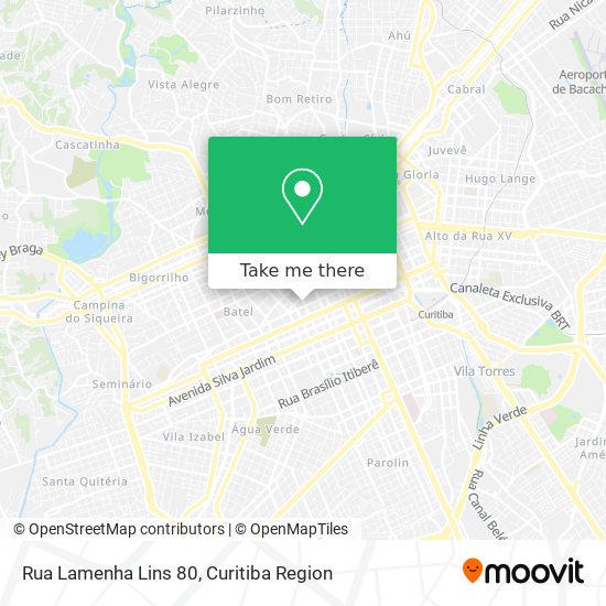 Mapa Rua Lamenha Lins 80