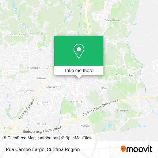 Rua Campo Largo map