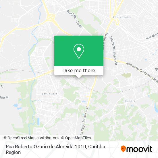 Mapa Rua Roberto Ozório de Almeida 1010