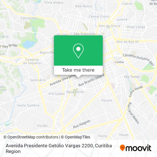 Mapa Avenida Presidente Getúlio Vargas 2200